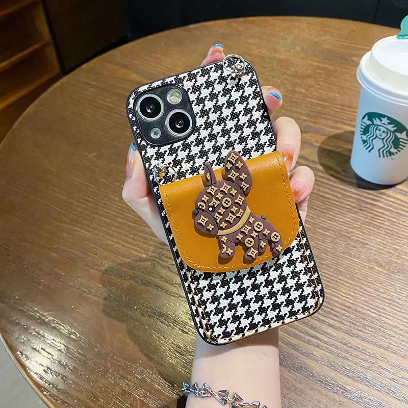 LV ルイヴィトン ハイブランド Galaxy S23+/S23 Plus/S23 Ultraケース おしゃれ モノグラム ブルドッグ柄 レザー ストラップ バング風 カード入れ