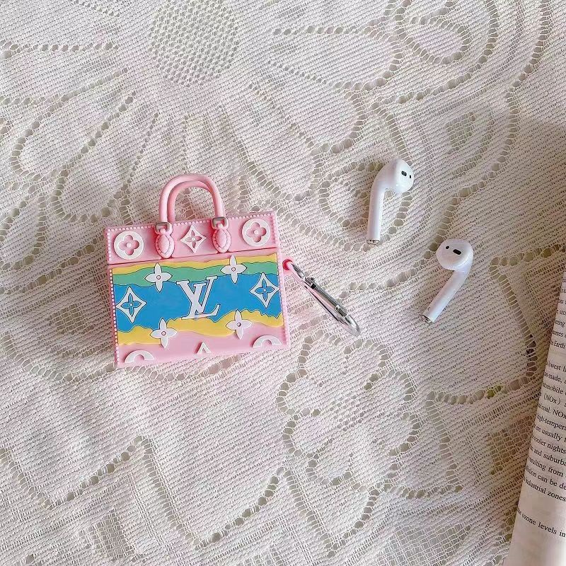 LV ハイブランド ルイヴィトン AirPods Pro 2/3/Pro/2/1ケース おしゃれ カラー バッグ風 カラビナ付き モノグラム