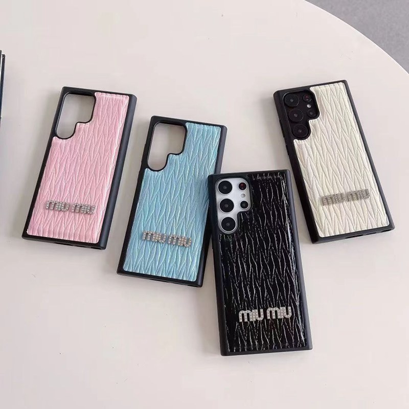 ミュウミュウ MiuMiuジャケット型 ギャラクシーS23ウルトラ ケースファッション セレブ愛用 iphone15proケース 激安アイフォン15 14プラス