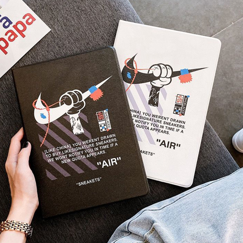 ナイキ/NIKE ブランド ipad 9/mini6/pro 2021ケース 新品 ipad pro オフホワイト/OFF-WHITE スタンド付