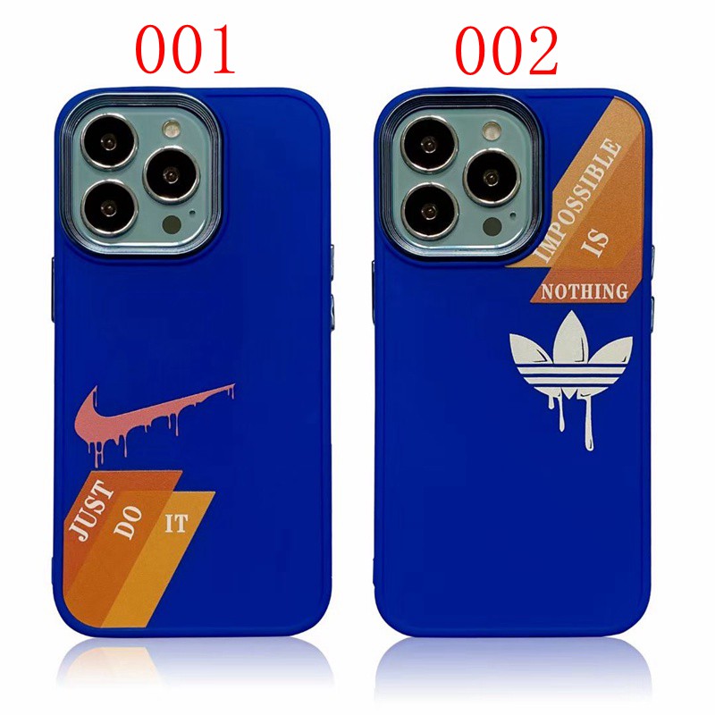 ナイキiphone14/14Pro max/14Pro/13ケース クライン・ブルー