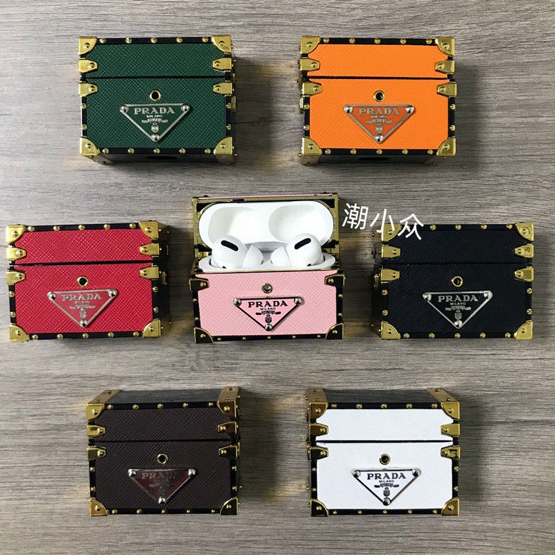 プラダエアーポッズプロケース トライアングルロゴ
