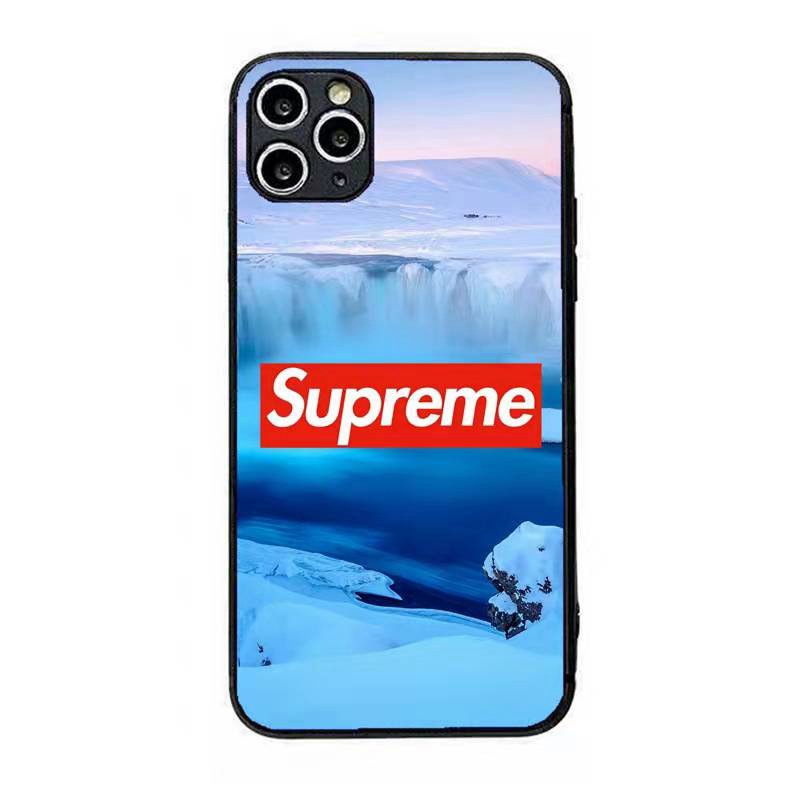 シュプリーム ハイブランド iphone13 pro/13 pro max/13 miniケース モノグラム 氷河柄 全機種対応 SUPREME ジャケット型 ペアお揃い