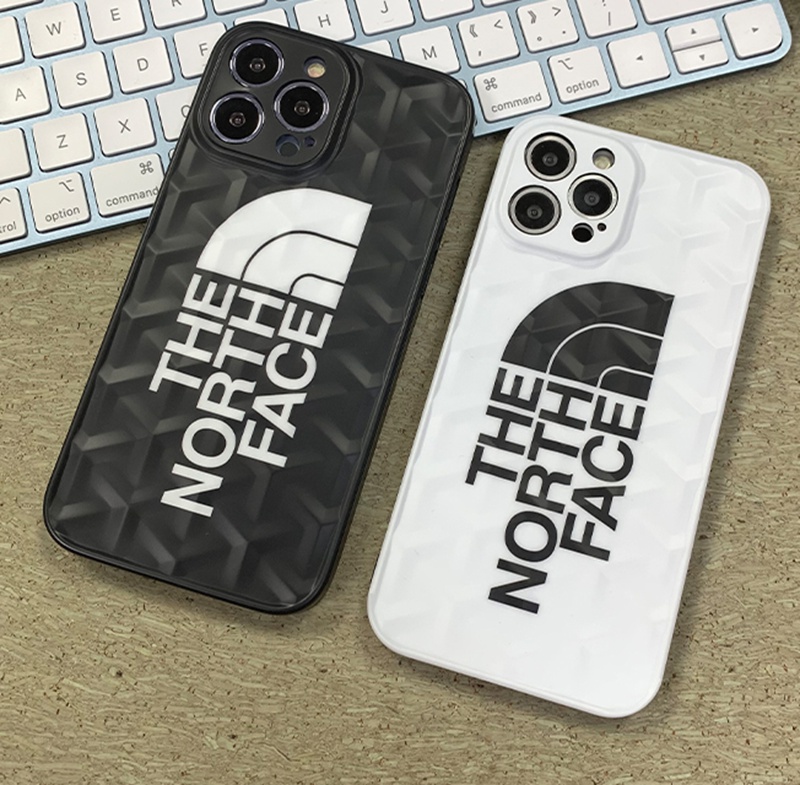 ザノースフェイス ゴヤール コンボ ハイブランド アイフォン13pro max miniカバー黒白The North Face立体モノグラム 潮流 男女