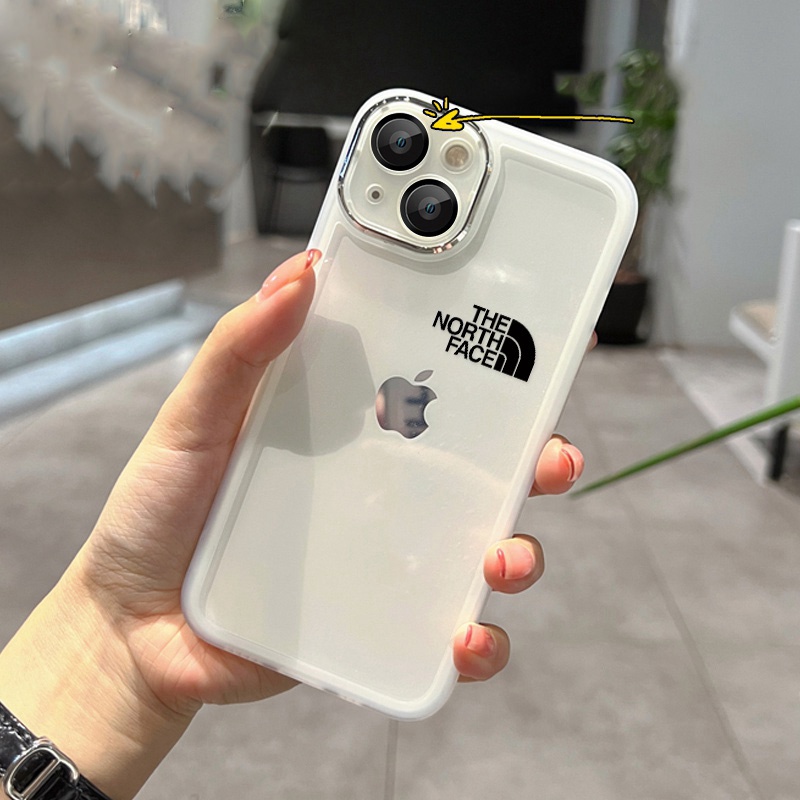 ザノースフェイスiphone14pro max plusケースthe north faceクリア ブランド モノグラム シンプル アイフォン14カバー男女