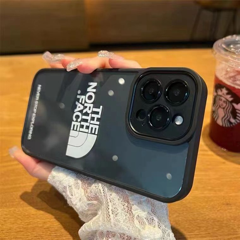 ザノースフェイスiphone14pro max/14plusケース モノグラムThe North Face黒ジャケット ブランド上質アイフォン14男女
