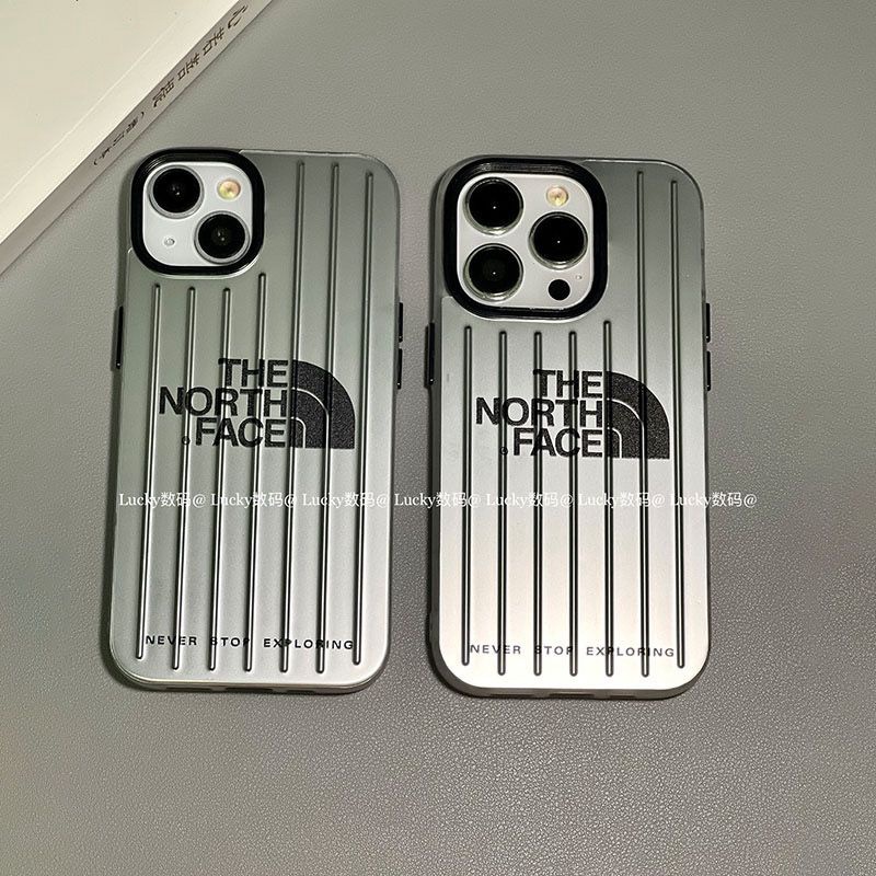 ザノースフェイスiphone14pro max/14plusケースthe north faceメッキ個性モノグラム 耐衝撃 芸能人愛用 ジャケット アイフォン14ブランド男女