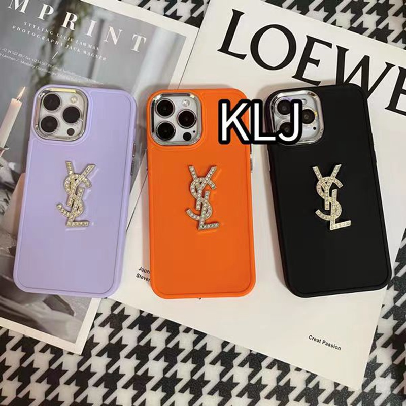 YVES SAINT LAURENT イブ.サンローラン ブランド iphone14Pro max/14Pro/14plus/14ケース YSL キラキラ モノグラム ジャケット型