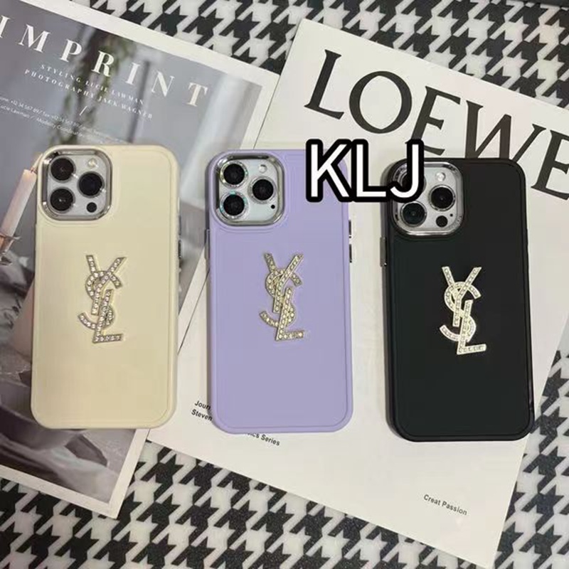yslサンローランiphone14pro max/14plusケース きらきら モノグラム ジャケットハイ ブランド アイフォン14プロ マックス カバー男女