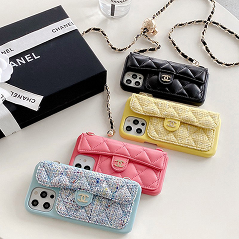 Chanelアイフォン13プロ マックス/13プロ/12カバー 斜めがけ